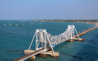 Pamban Bridge is a railway bridge which connects the town of Mandapam in mainland India with Pamban Island, and Rameswaram, Tamilnadu
