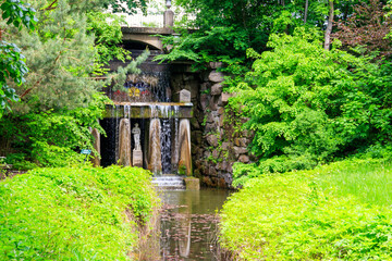 Thetis grotto with Venus de' Medici statue in Sofiyivka park in Uman, Ukraine © olyasolodenko