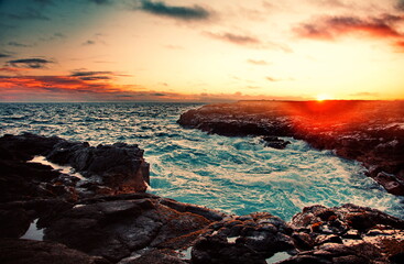 Obraz premium sunset over the sea