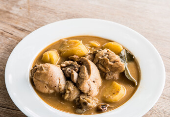  Chicken with coconut milk curry  , Thai famous food