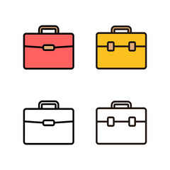 set of Briefcase icons. Briefcase vector icon