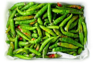 Indian green chillies for masala