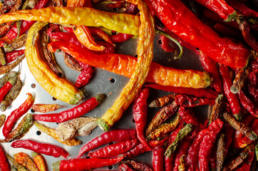 Indian dried red chillies for masala