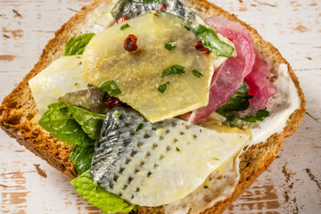 オープンサンドイッチ　Open sandwich 