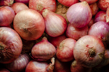 Group of Indian pink onions