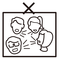 三密禁止アイコン-ウイルス対策