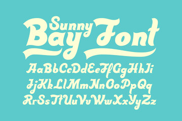 Bold script font with calligraphic brush shape