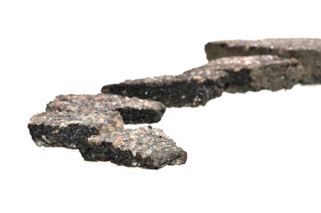 asphalt isolated on white background