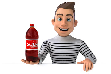 Fun 3D cartoon casual character