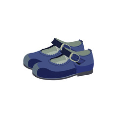 a pair of blue kid shoes