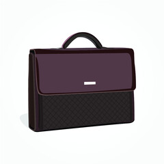 realistic men formal leather bag