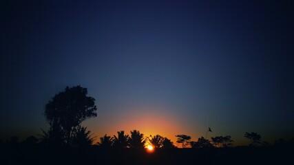 Fototapeta premium Photo of sunset moment