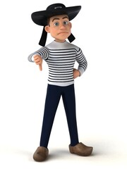 Fun 3d cartoon breton character