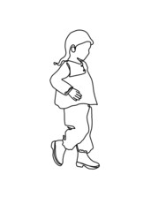 Drawings one line, young modeling poses