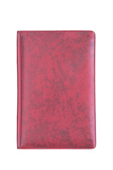 Red notepad isolated