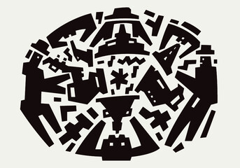 jazz band - vector illustration , background