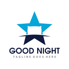 Obraz premium Bed Logo. Sleep Logo Vector