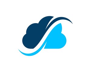 Abstract clouds collaborate in blue colors