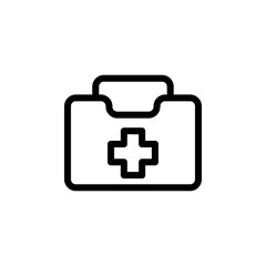 first aid box icon vector symbol template