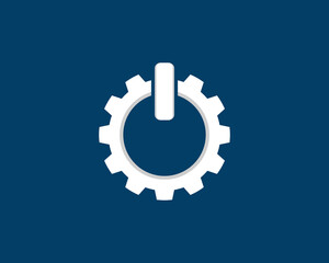 Obraz premium Power button gear