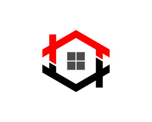 Abstract roof house back and forth