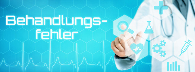 Arzt mit futuristischem Interface - Behandlungsfehler