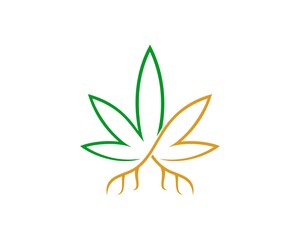 Abstract cannabis and root