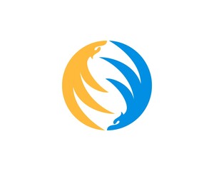 Yin yang flying eagle