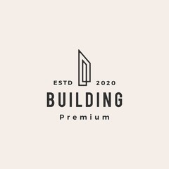 building hipster vintage logo vector icon illustration