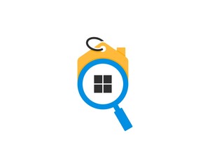 Magnifying glass with price house above