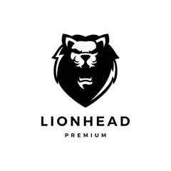 lion head logo vector icon illustration
