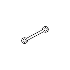 Wrench line icon vector