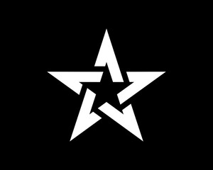 Abstract elegant star silhouette