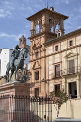 Fototapeta na wymiar Old Town Square in Antequera, Malaga. Andalusia Spain