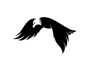 Flying eagle silhouette