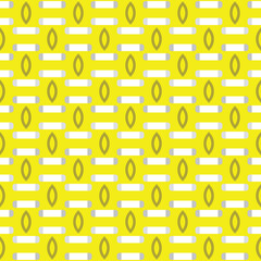 Vector seamless pattern texture background with geometric shapes, colored in yellow, grey, white colors.