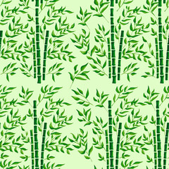 bamboo thicket pattern green