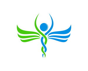 Healthy people twirl curve and wing