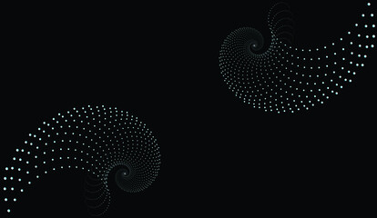,Vector abstract fractal on Back background,black and white backdrop,3D Feeling Illustration background with spiral.