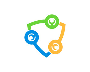 Triangle shape with repair wrench