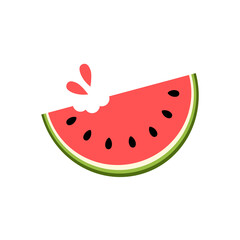 Juicy watermelon slice. Vector illustration