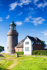Lighthouse Hammeren Fyr on Bornholm, Denmark