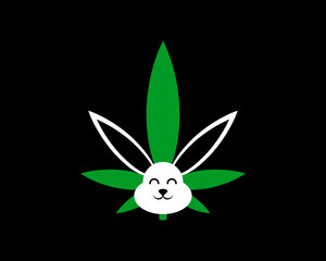 Cannabis and rabbit head