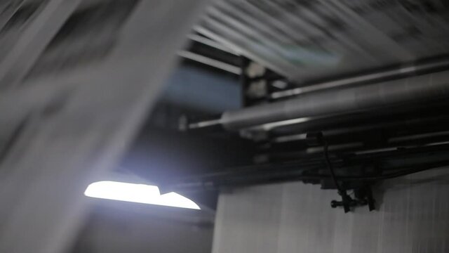 Printing Press Machine Newspaper Rolling RACK FOCUS
