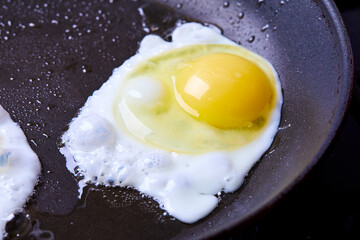 fried egg on the pan