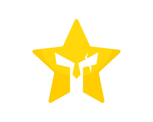 Star with spartan helmet inside