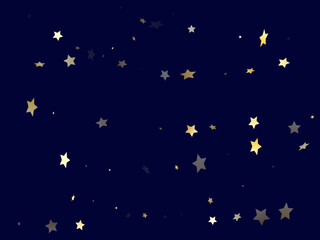 Gold gradient star dust sparkle vector background.