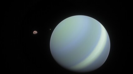 science fiction wallpaper, cosmic landscape, realistic exoplanet, beautiful alien planet in far space, detailed planet surface 3d render