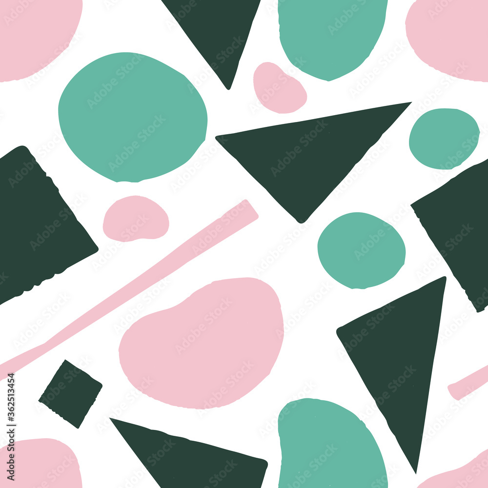 Poster colorful abstract figures repeat pattern print background design
