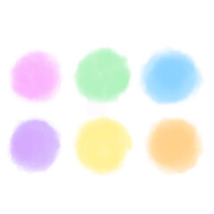 Abstract colorful hand draw paint watercolor stain background  - Image